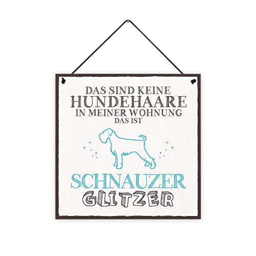 Cartel de madera en Amazon Letrero de madera brillante Schnauzer